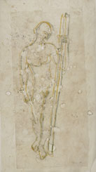 Stehender mit Stab
